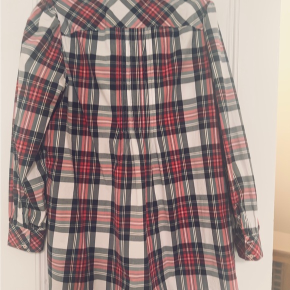 Vineyard Vines Plaid Poplin Popover Dress XL - Picture 4 of 5